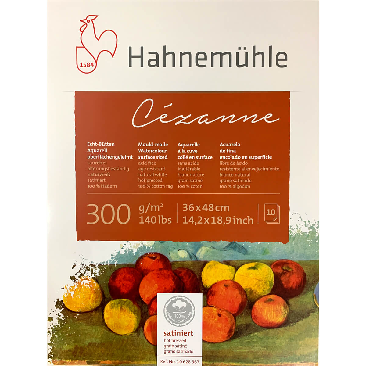 Bloco Para Aquarela Cézanne Hahnemühle Grain Satiné 300g/m² 36x48cm